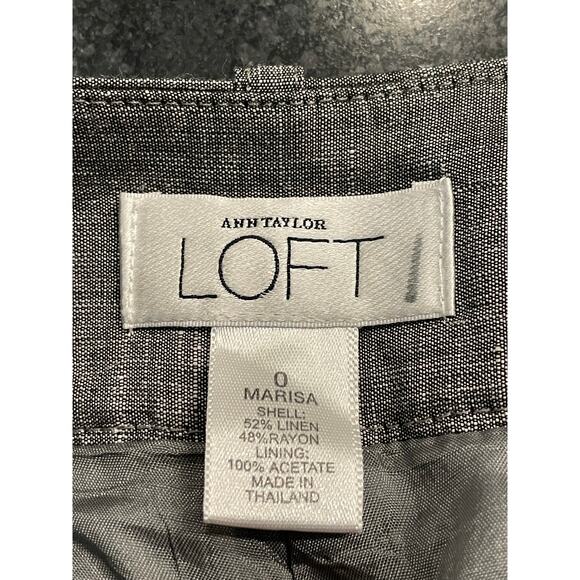Ann Taylor LOFT Marisa Gray Ankle pants dressy size 0 - Picture 3 of 8
